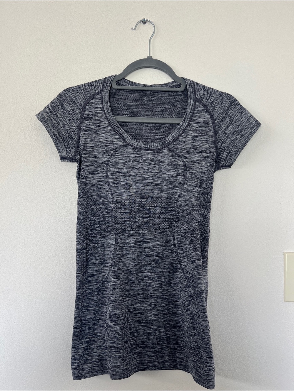 lululemon athletica Heathered Charcoal Short Sleeve Athletic Tee